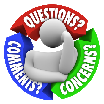 question concern comments logo